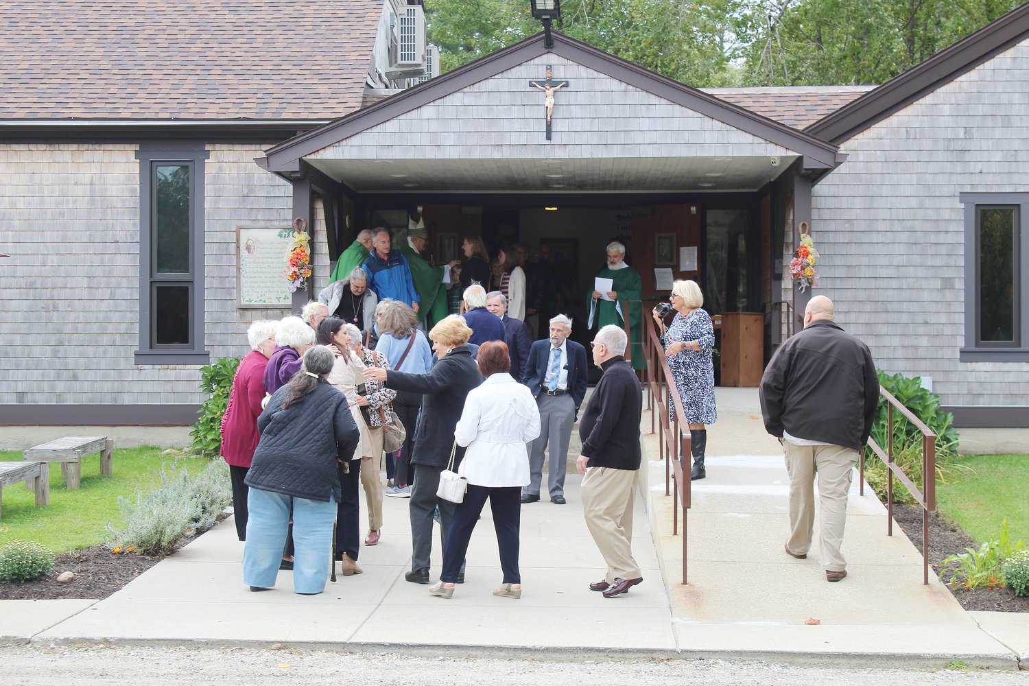 Bishop Thomas J. Tobin presided at St. Paul the Apostle Church in Foster as the parish community celebrated their 50th anniversary on Sunday, Oct. 2, with a Mass of Thanksgiving.